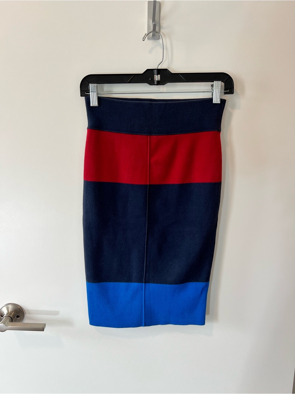 Juicy Couture Navy, Red & Blue Colorblock Pencil Skirt